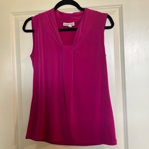 Pink sleeveless blouse